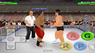 Wrestling revolution 3D ropless sumo contest (sumorai vs butter monk) #49 screenshot 5