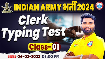 Indian Army भर्ती 2024 | Army Clerk Typing Test | Typing Free Classes | Class #01 By Mayank Sir