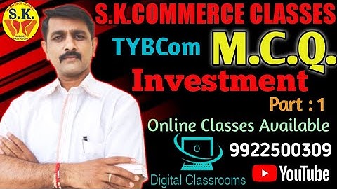 TYBCom MCQ | Investment Account | Advanced Accounting | SK Commerce Classes