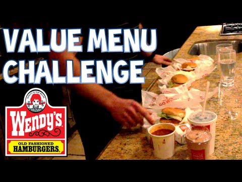 Eating the Wendy's Value Menu Challenge in 3 Min | Furious Pete