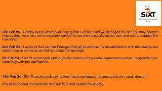 SIXT Car Rental Fictitious Damage Scams