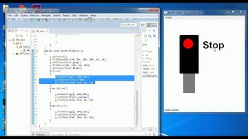 28 TRAFFIC SIGNAL USING THREAD AND APPLET BY SUDHAKAR