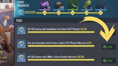 Call Of Duty Mobile Use any throwable item 5 times in Oasis 24/7 Playlist Task Complete