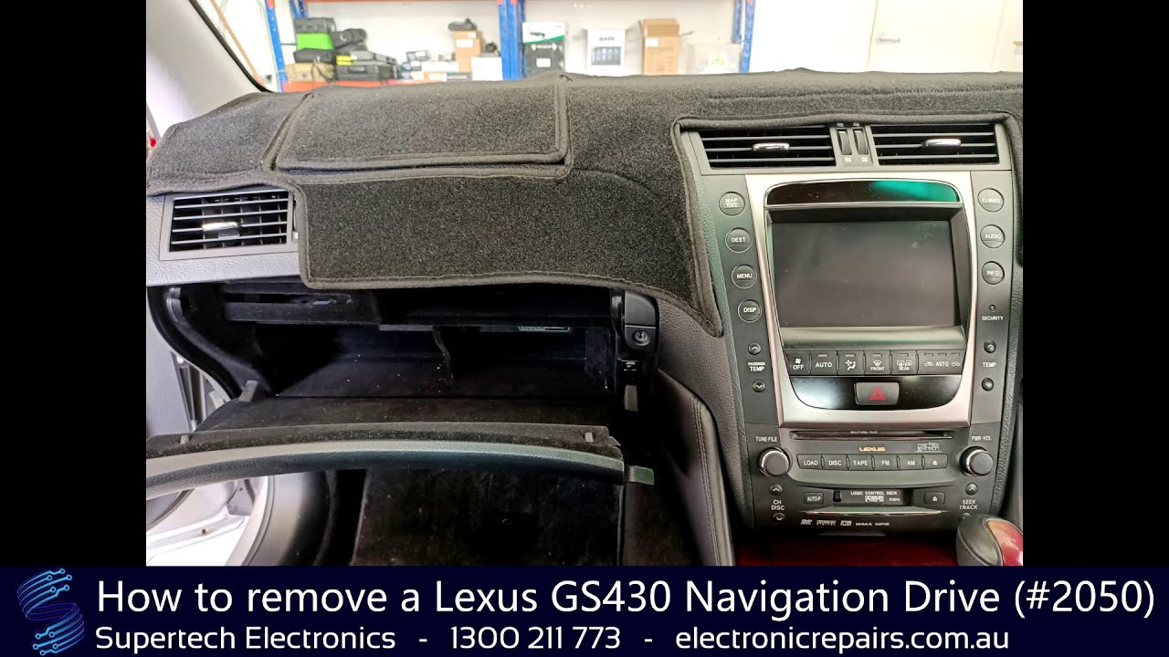 How to remove a 2006 Lexus GS300 GS430 Navigation Drive (2050) YouTube