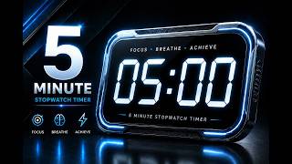5 Min Countdown Timer ⏱️ Nature Sounds Tick Alert #Focus #Study #Workout #timer #watch #focus #run