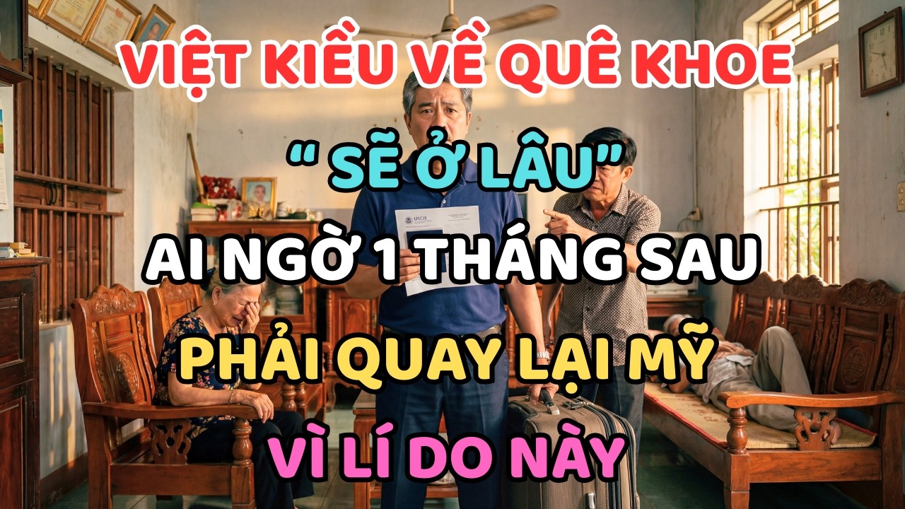 VIỆT KIỀU VỀ QUÊ KHOE “ SẼ Ở LÂU”, AI NGỜ 1 Tháng SAU Phải QUAY LẠI MỸ VÌ Lí Do Này