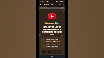 New AI Tools for Investors: Get a Financial Edge in 2025 | MemeFi Youtube Video Code