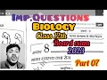 Important question class 12th subject Biology Part 07,Unit-03 board exam! imp questions by SachinSir