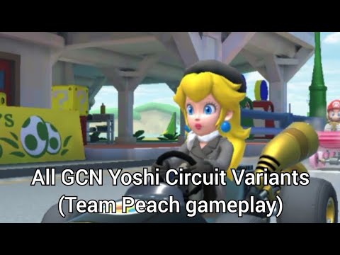 💖 All GCN Yoshi Circuit Variants (Team Peach gameplay) 💖