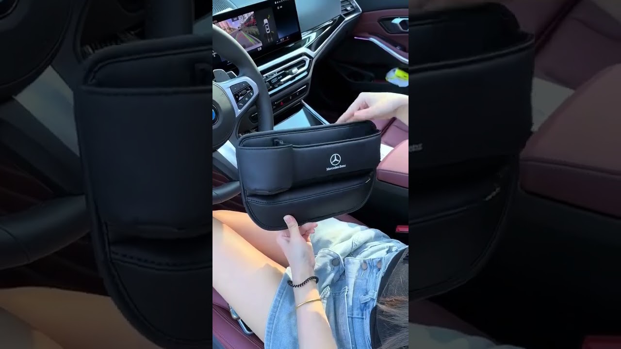 Car leather cup holder gap bag