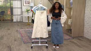 Me by Jennie Garth Sullie Denim Maxi Skirt on QVC