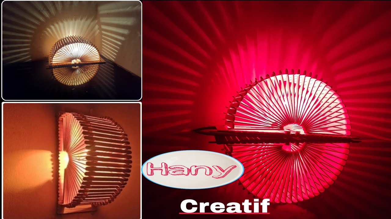 Cara membuat lampu hias dari stik es krim||CREATIVE STICK ICE CREAM