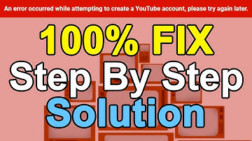 Solution✅ An error occurred while attempting to create a YouTube account | Recover YouTube Channel