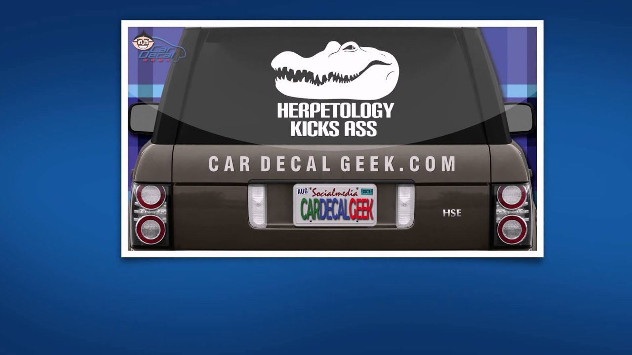 car decals with cricut Herpetology Kicks Ass Croc Head Car Window Decal