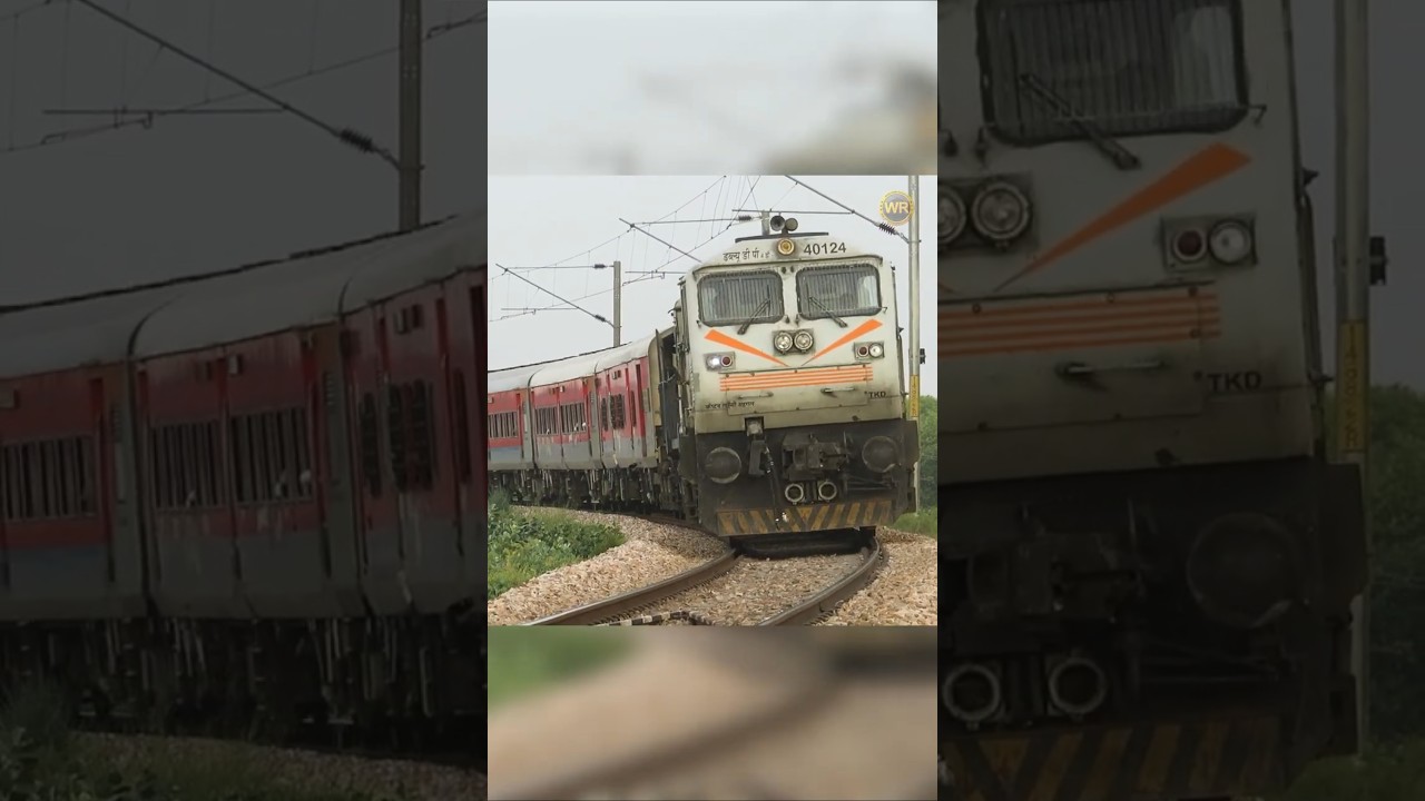 Fast Diesel Train on Curve 