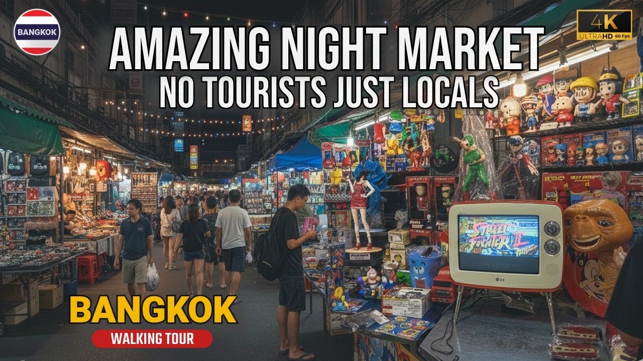 Скрытый ночной рынок выходного дня в Бангкоке 4K 🇹🇭 | Настоящая местная жизнь Чайнатауна (Клонг Том)