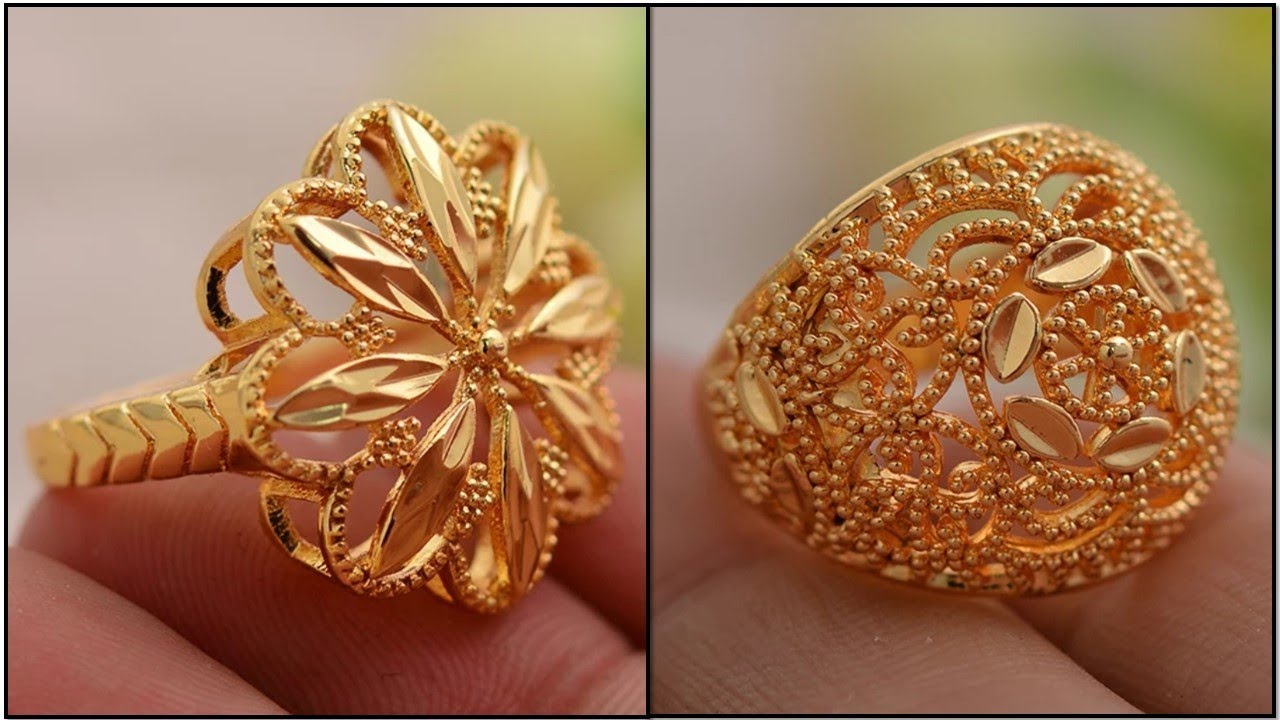 24K Gold Layered Peony Adjustable Ring – Lao Feng Xiang Canada | 老凤祥 温哥华