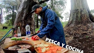 PESCA Y COCINA BAJO LA LLUVIA, TARUCHAS CON SEÑUELO, RECETA DE PESCADO, PESCA URBANA