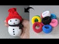 Easy Snowman making for Christmas | How to make Hair Ribbon Snowman | Dly Christmas Crafts Tutorial