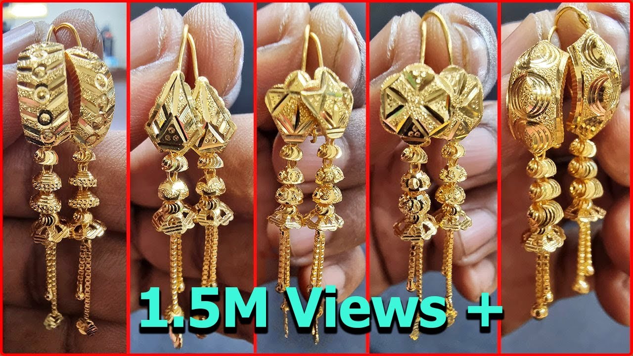 light weight gold earrings design with price 2022 gold earrings ...