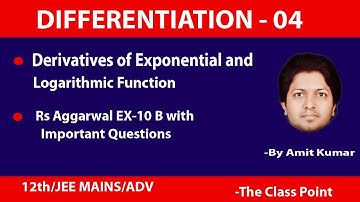 #class12 mathematics #differentiation Video-04 #rsaggarwal #Exercise 10B      #Complete Solution