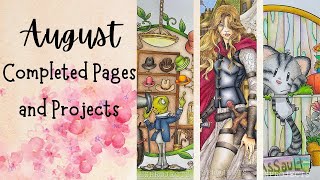 August 2023 Completed Coloring Pages - Adult Coloring