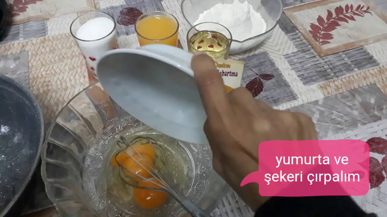 Sütsüz ve yoğurtsuz portakallı kek gülünmutfağı YouTube