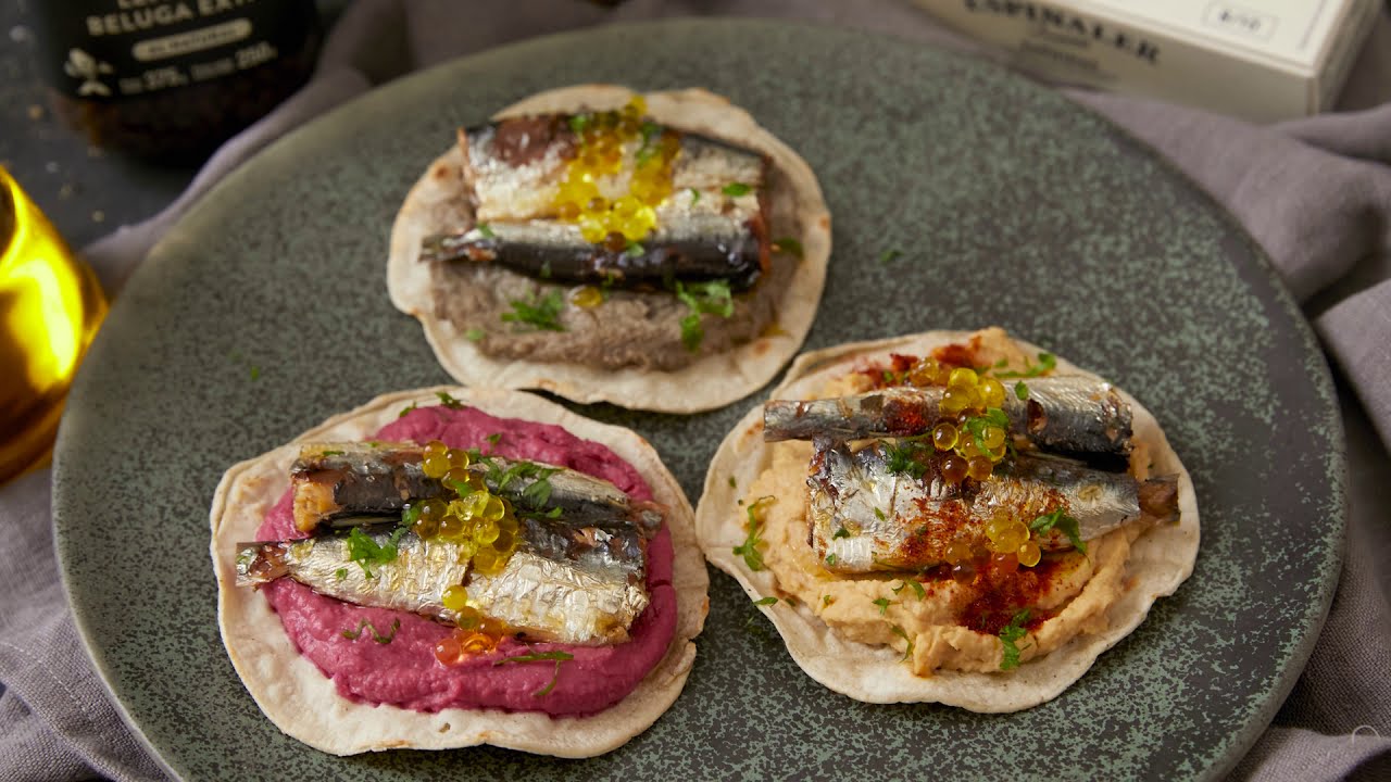 HUMMUS TRIO WITH SARDINE YouTube