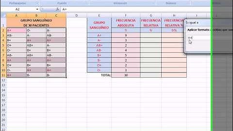 Tabla de frecuencias para una variable cualitativa en excel.avi