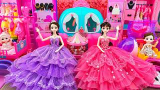 21 Minutes Satisfying Unboxing Barbie Pink & Purple Princess Dresses, Dream Closet ASMR
