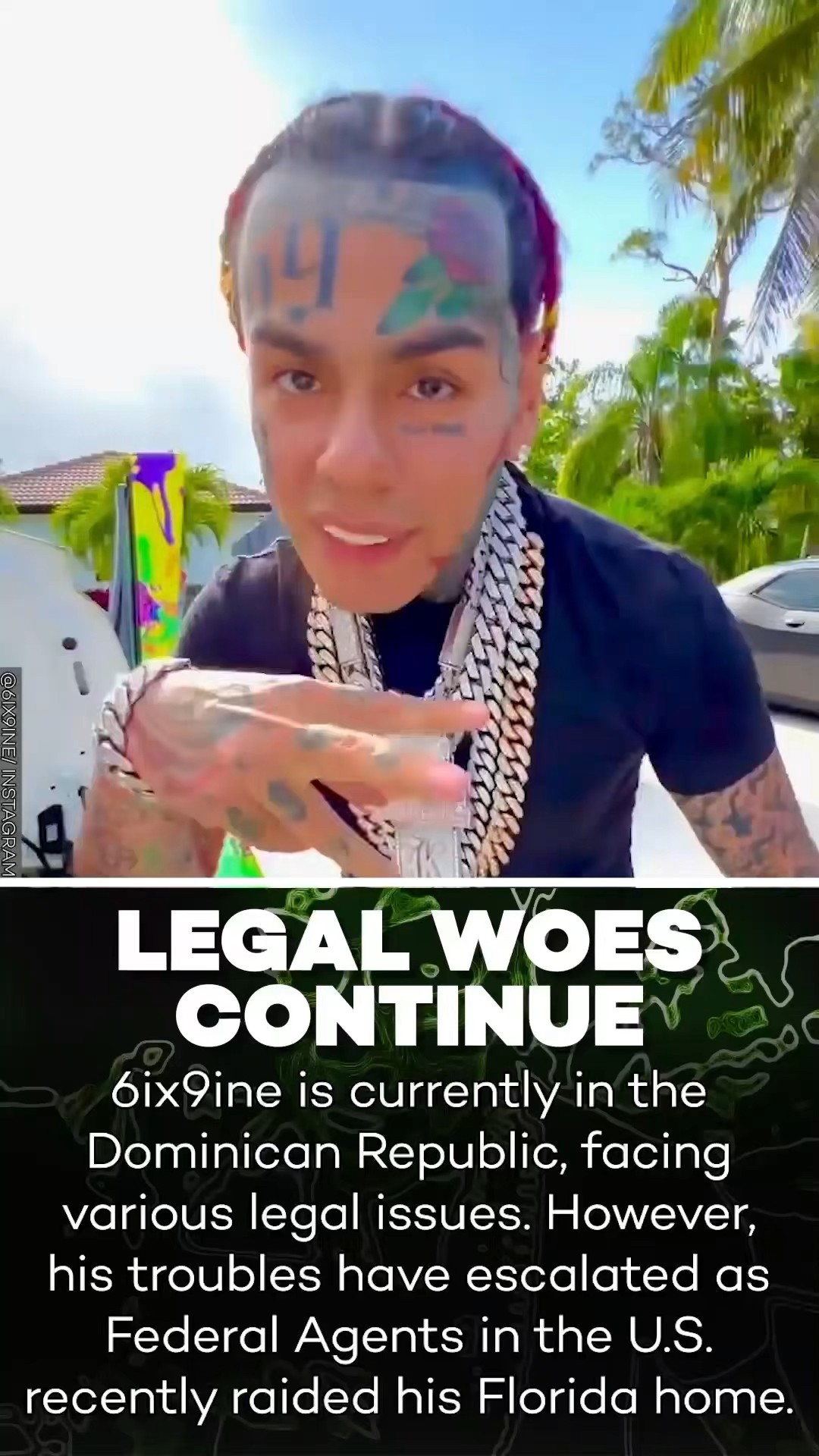 6IX9INE’s Florida Home Raided By IRS Agents, Luxury Cars Seized!