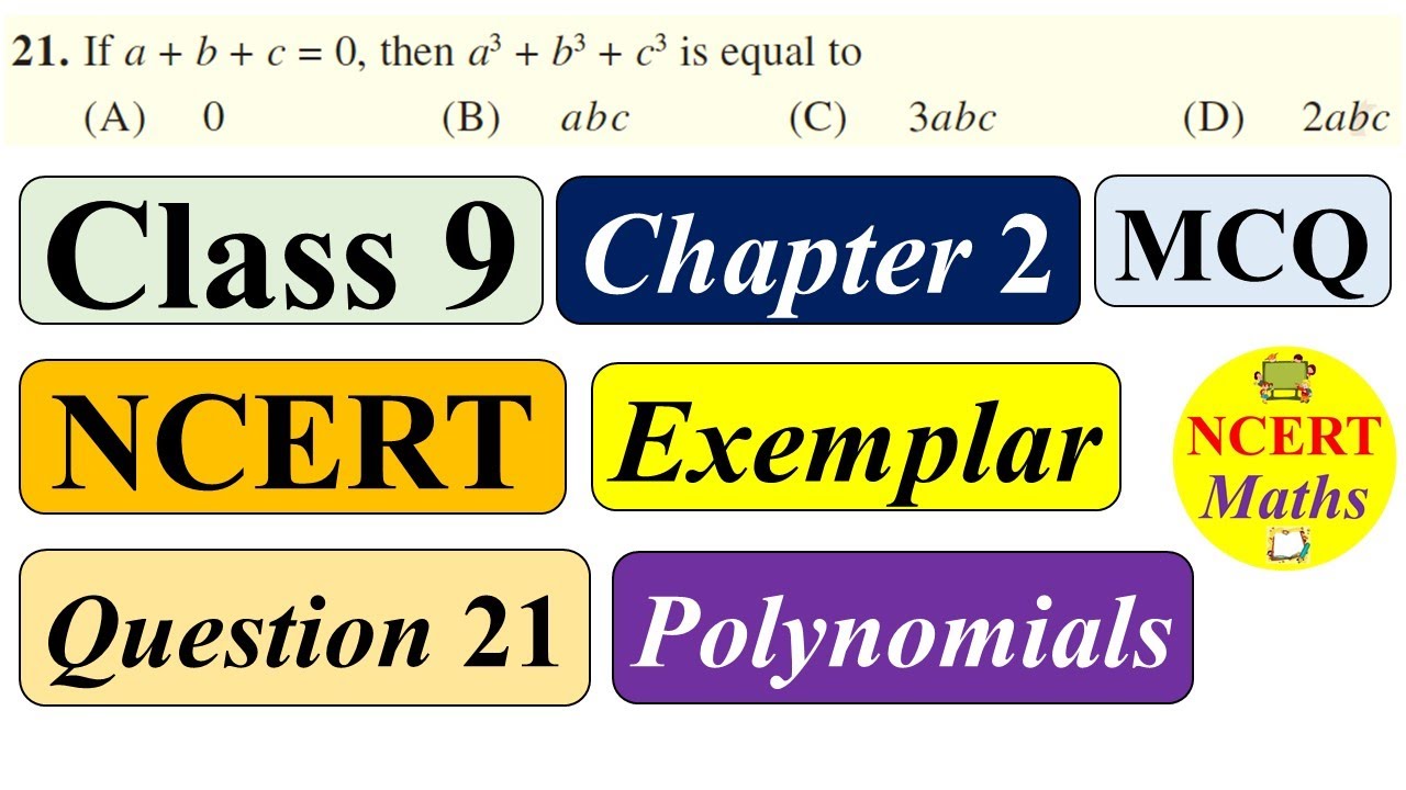 NCERT Exemplar Class 9 Maths Chapter 2 | Question 21 | MCQ | Exercise 2 ...