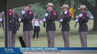 On tuesday, the texas department of public safety (dps) honored
officers killed in line duty at 2018 dps peace officer memorial
service.