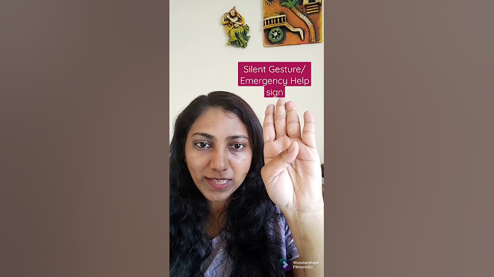Silent Gesture / Emergency Help Signal...