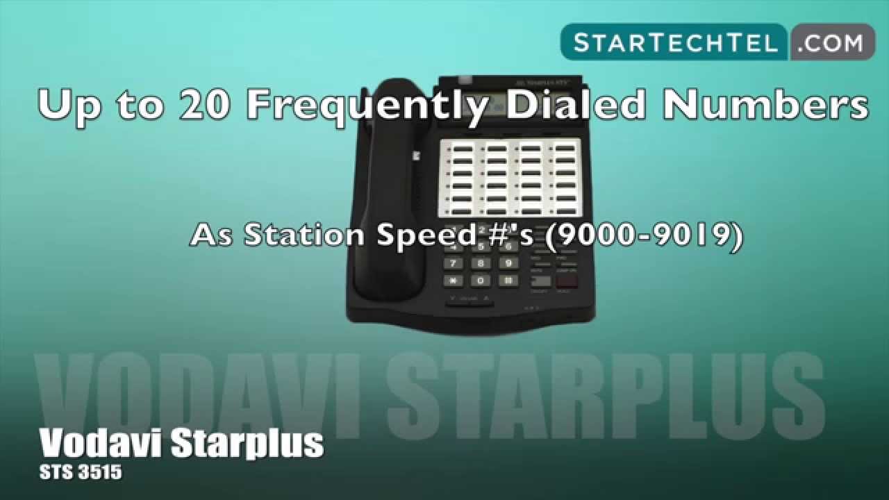 How To Program & Use Speed Dial On the Vodavi Starplus STS 3515 Phone