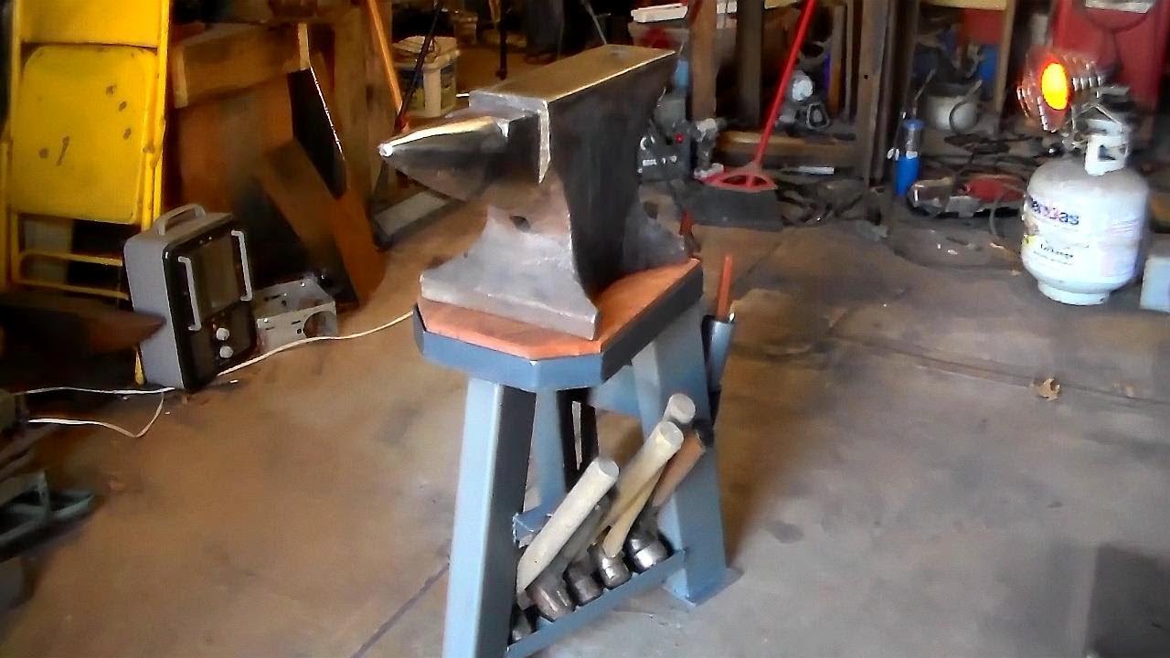 Finally finished the stand for the 200 lb Anvil. 