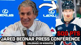 Famous Jared Bednar PRAISES & Jokes about Cale Makar Getting to 500pts & More After Avs LOSS vs Jets Profile