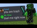 The most toxic Minecraft player challenged me
