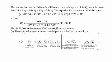 Exam MLC exercise for October 13, 2017