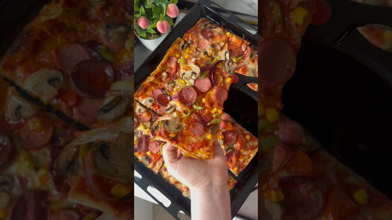 Sadece 2 yufkayla 15 dakikada pratik pizza 🍕