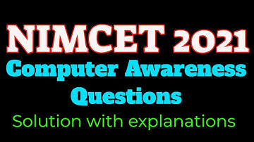 NIMCET 2021 Computer Awareness Solutions