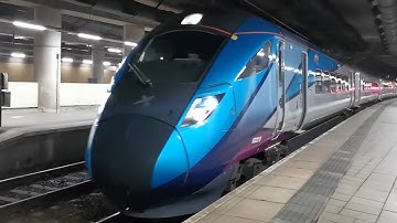 TPE Class 802 802210 5-Car Nova 1 Bi-Mode MU Departs Manchester Victoria Heading West 2/12/22