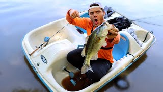 SLAYING BASS out of a PADDLE BOAT! 