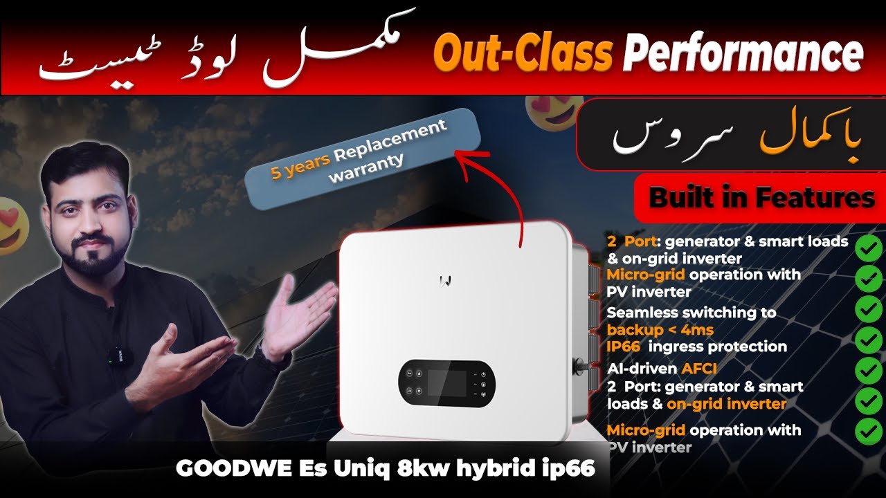 Ощутите неудержимую энергию с гибридным инвертором GoodWe IP66 ES Uniq мощностью 8 кВт | U Electric