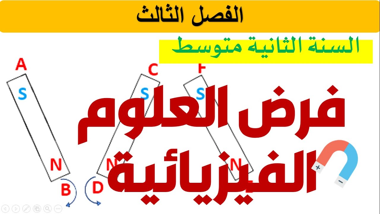 فرض العلوم الفيزيائية للفصل الثالث للسنة الثانية متوسط