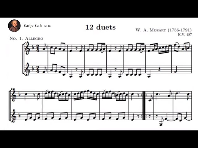 Mozart - Duo n°12 K.487 pour 2 cors de basset : Ensemble Les Flamants noirs