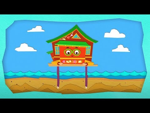 Домики - Дом на сваях - серия 60 | новый познавательный мультфильм о путешествиях для детей
