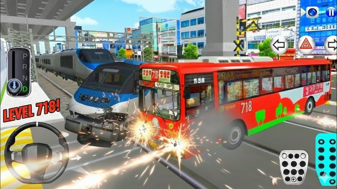 New Express Bus Vs Bullet Train - 3D Driving Class 2026 - 3D Driving Class Game - Car Game