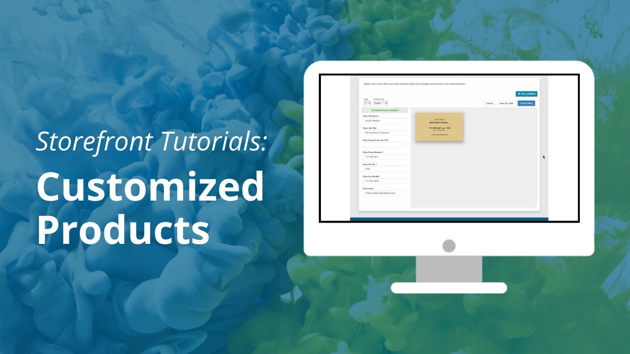 Storefront Tutorials: Customized Products - YouTube