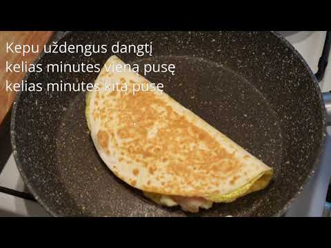Tortilija keptuvėje/Tortilla in a pan / Fast food at home /Greitas maistas namie